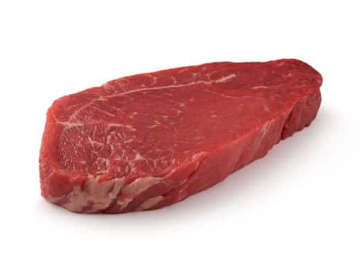 A center cut chuck steak isolated on wh.