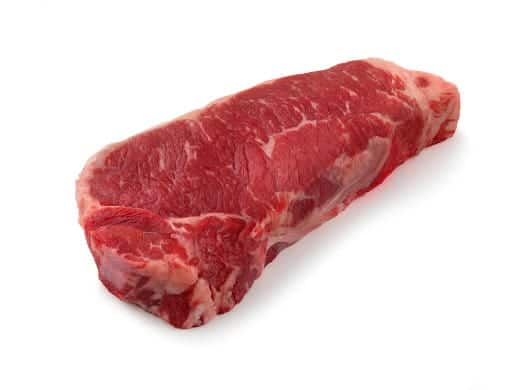 Strip steak isolated on wh.