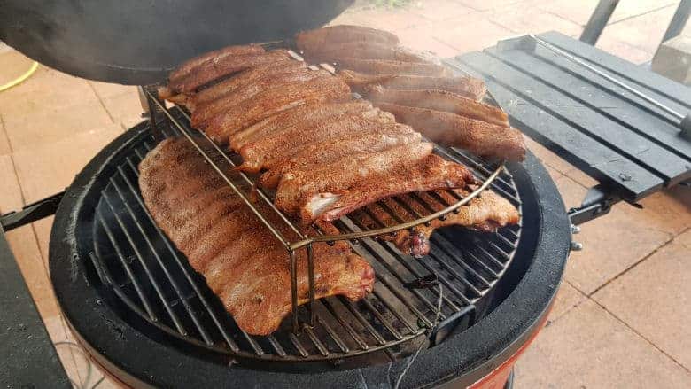 pork and lamb ribs on a KJ classic