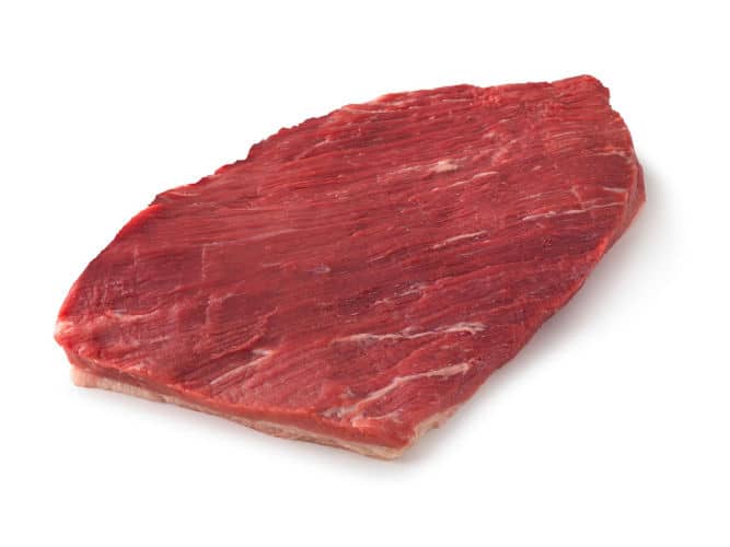 A brisket flat isolated on white