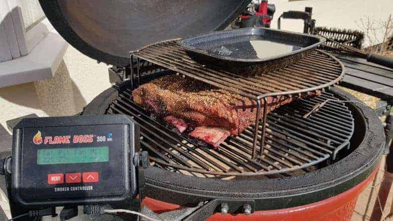 Flame boss 300 and beef ribs on Kamado Joe