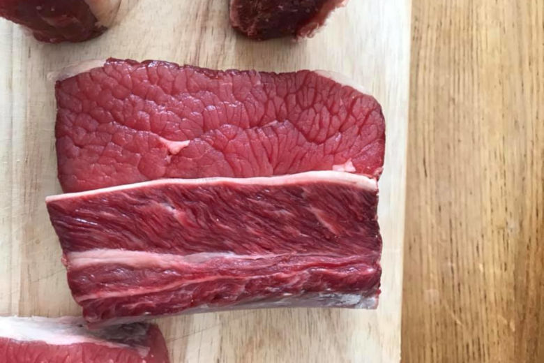 Beef rib with an extra layer of meat