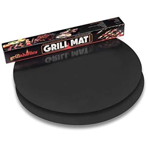 Grillaholics round grill mat isolated on white