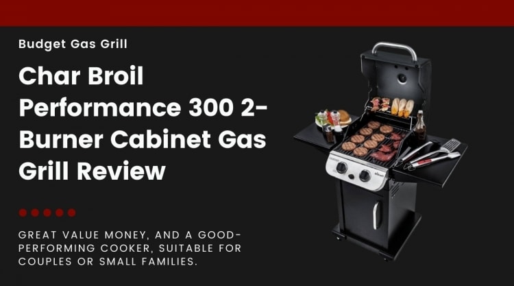 Char Broil Performance 300 isolated on black.