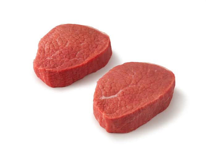Eye of Round Steak isolated on white