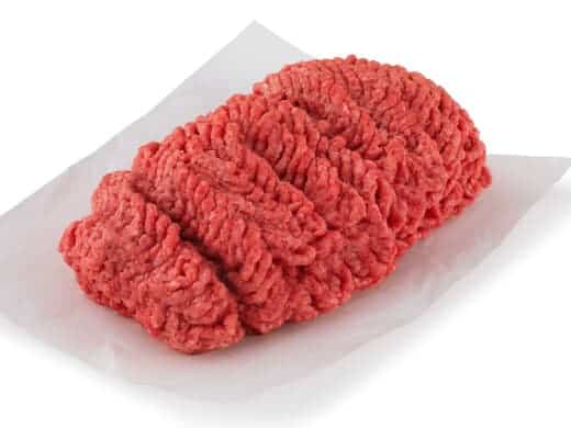 Ground Beef isolated on white