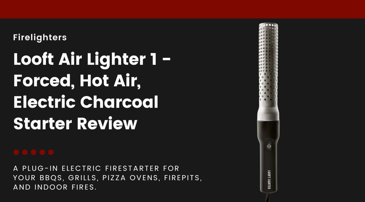A Looft Air Lighter 1 isolated on black, next to text describing this article as a review.
