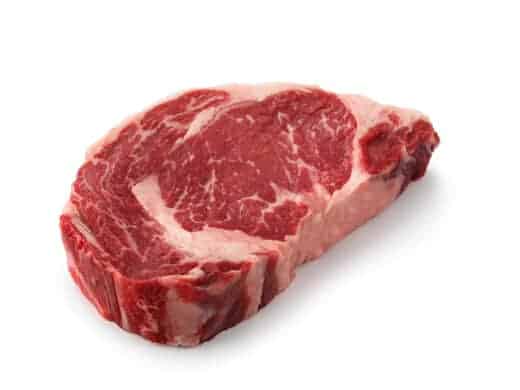 Ribeye Steak isolated on wh.