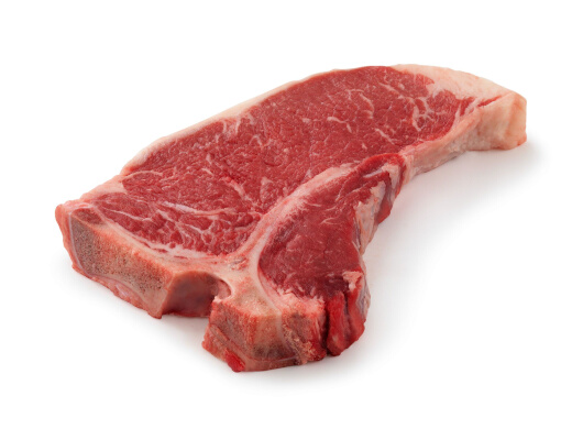 T-Bone Steak isolated on white