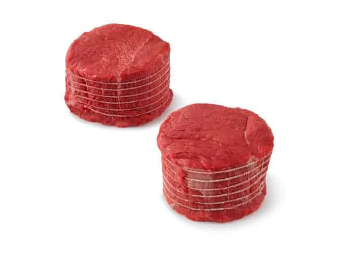 Two Top Sirloin Filet isolated on wh.