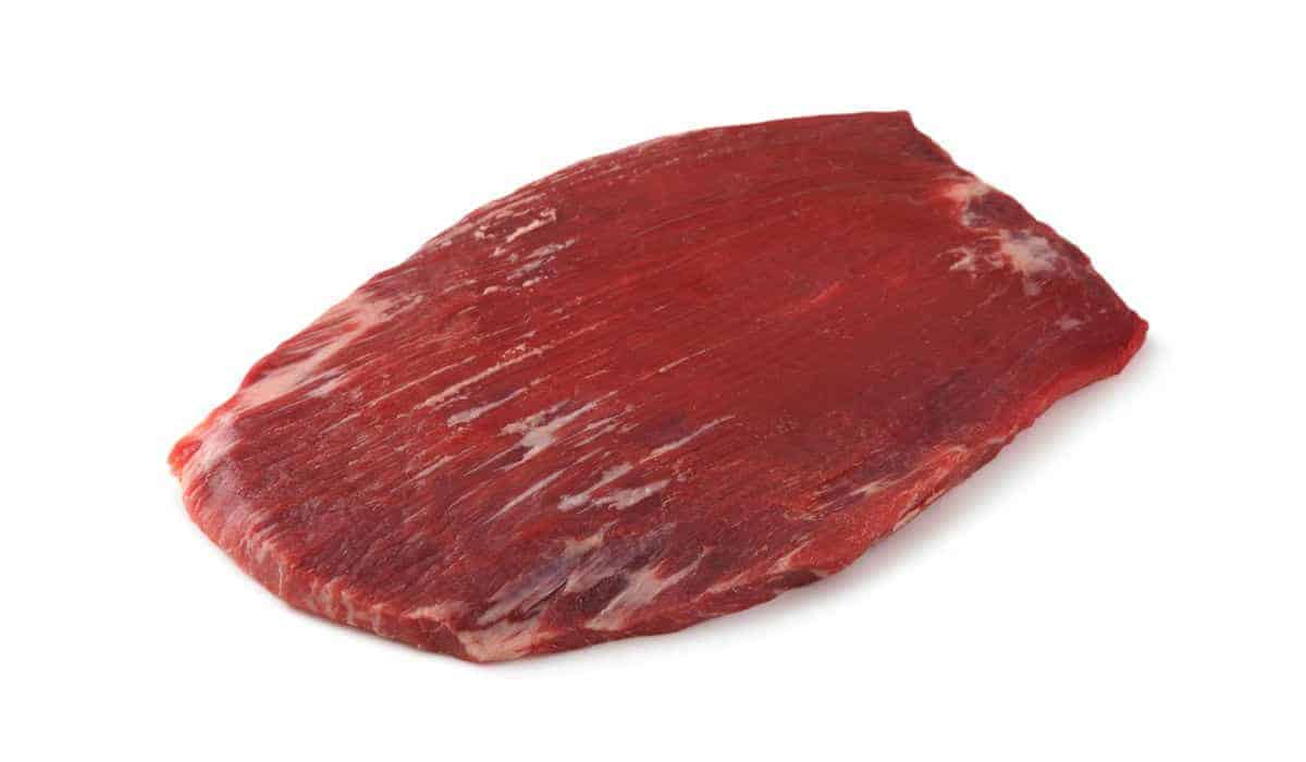 Flank steak isolated on white background