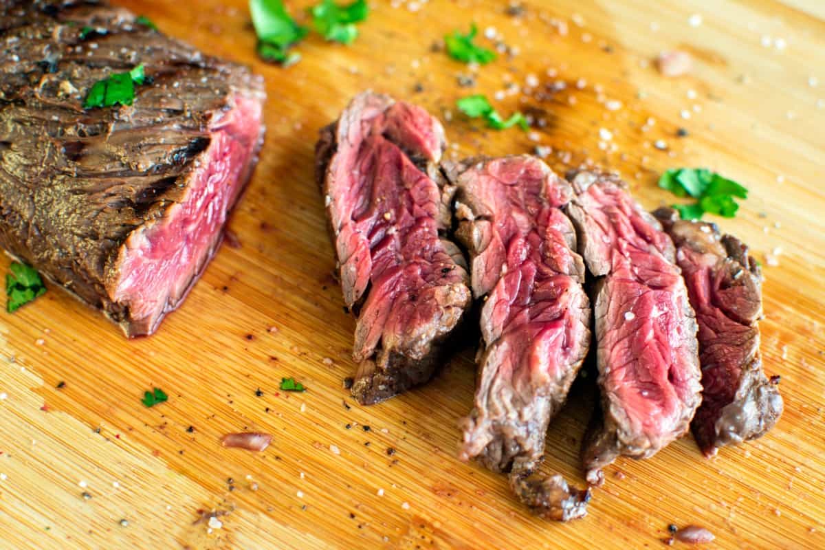 grilled, lime marinated hanger steak with cilan.