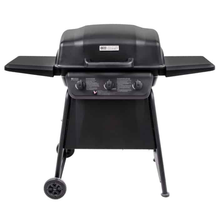 Char-Broil Classic 360 3-Burner Gas Grill isolated on white.