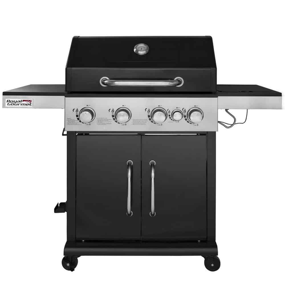 Royal Gourmet Deluxe gas grill isolated on white.