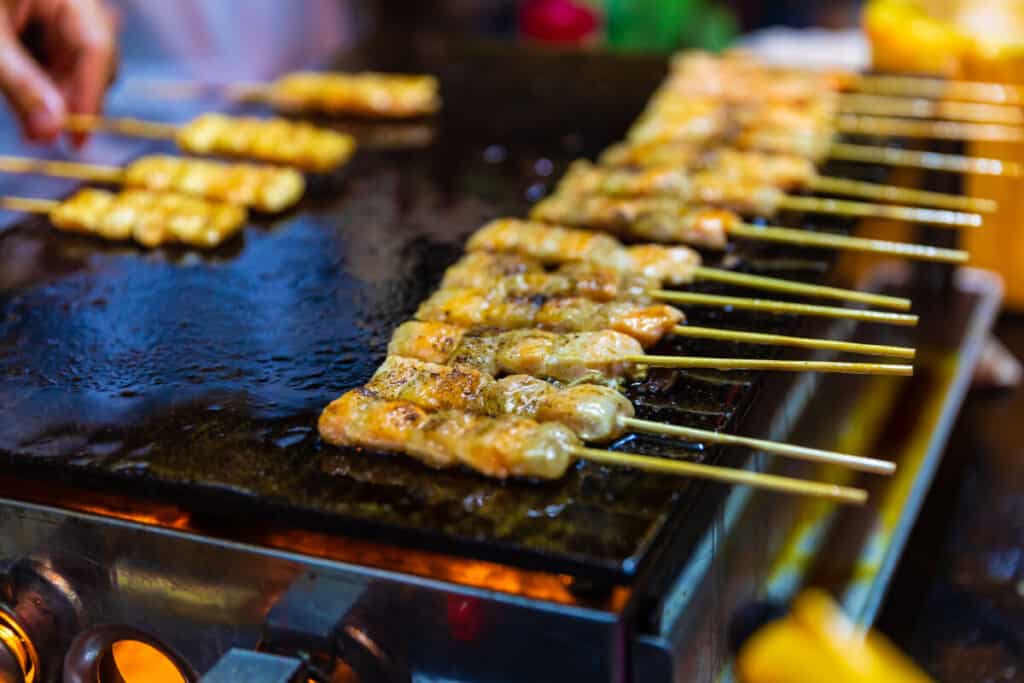small portable flat top grill cooking keb.