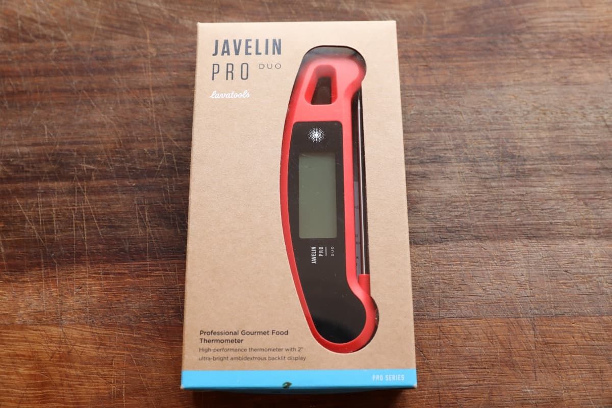 Orange Lavatools Javelin PRO Duo Ambidextrous Backlit Instant Read Digital Meat Thermometer 