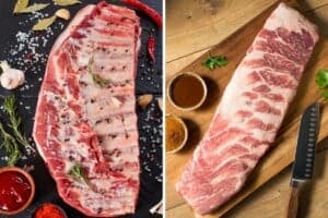 spare ribs vs st louis ribs, one photo each, side by side