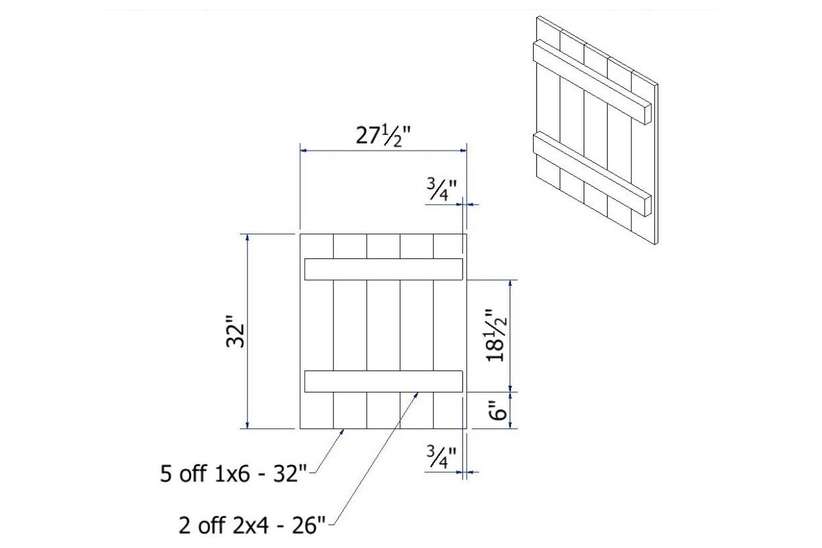 DIY Kettle grill cart door plans.