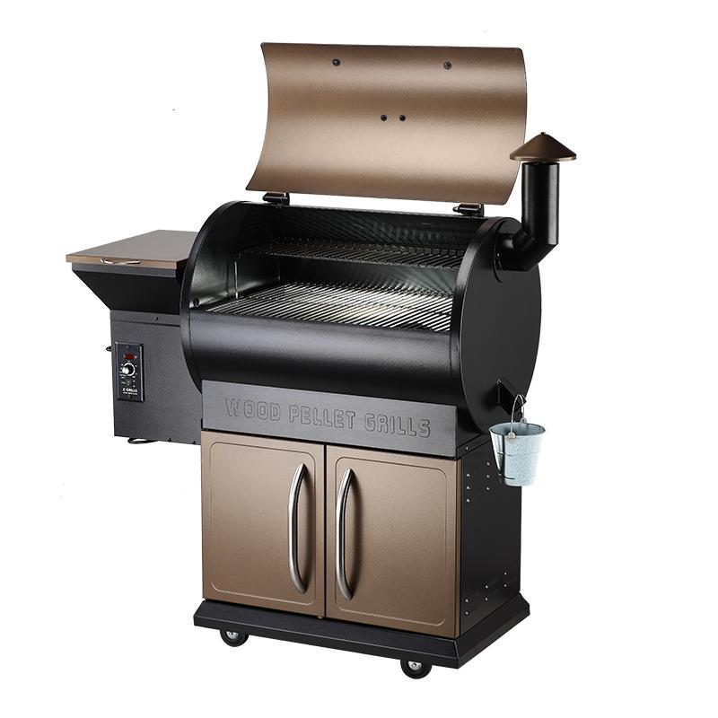 zgrills 700 lid open showing grates and capacity.