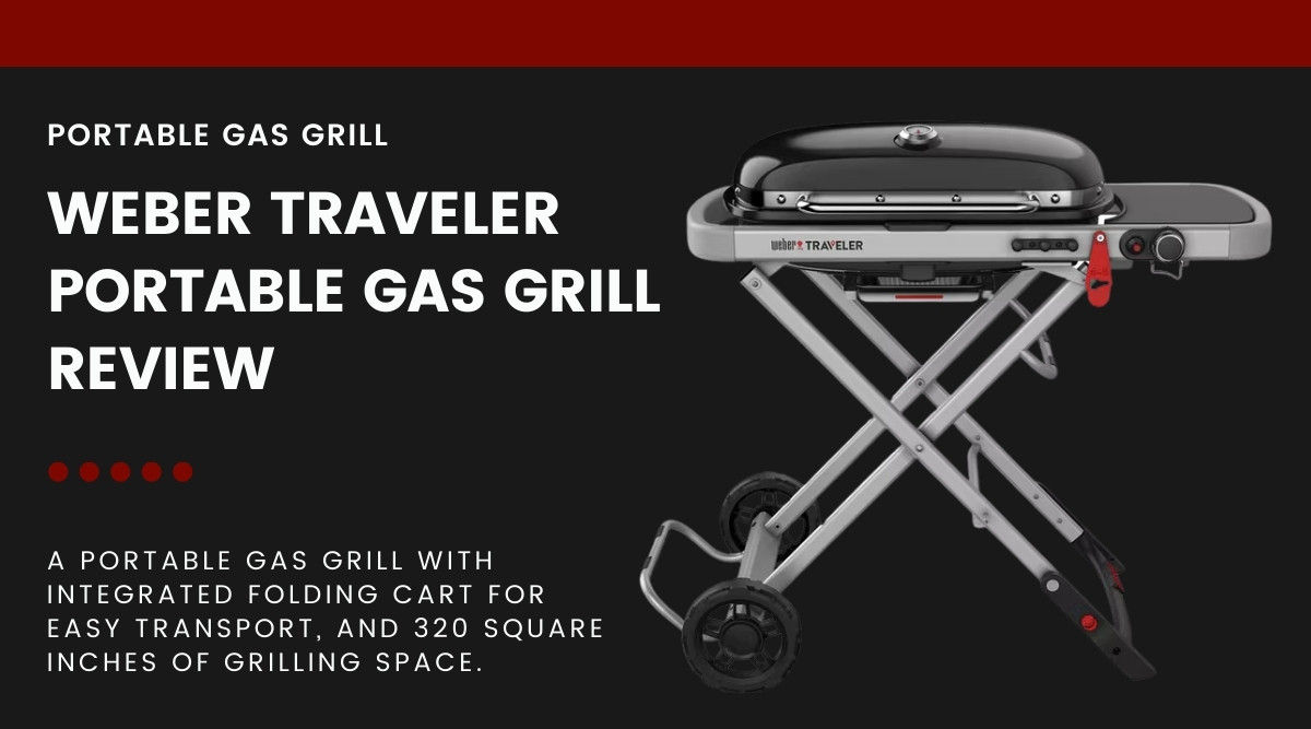 Weber Q1200 Portable Propane Gas Grill with Side Tables on Scissor Cart  (WEB-Q1200-PCART)