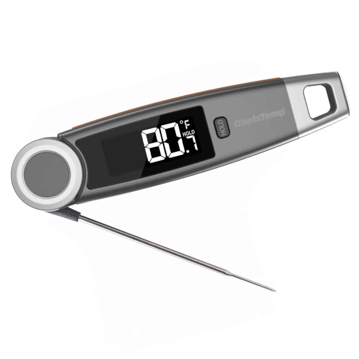 Chefs Basics Select Barbecue Thermometer Stainless Steel Fork shows  Temperature in Fahrenheit and Celsius, Backlit LED Display - Bed Bath &  Beyond - 22591535