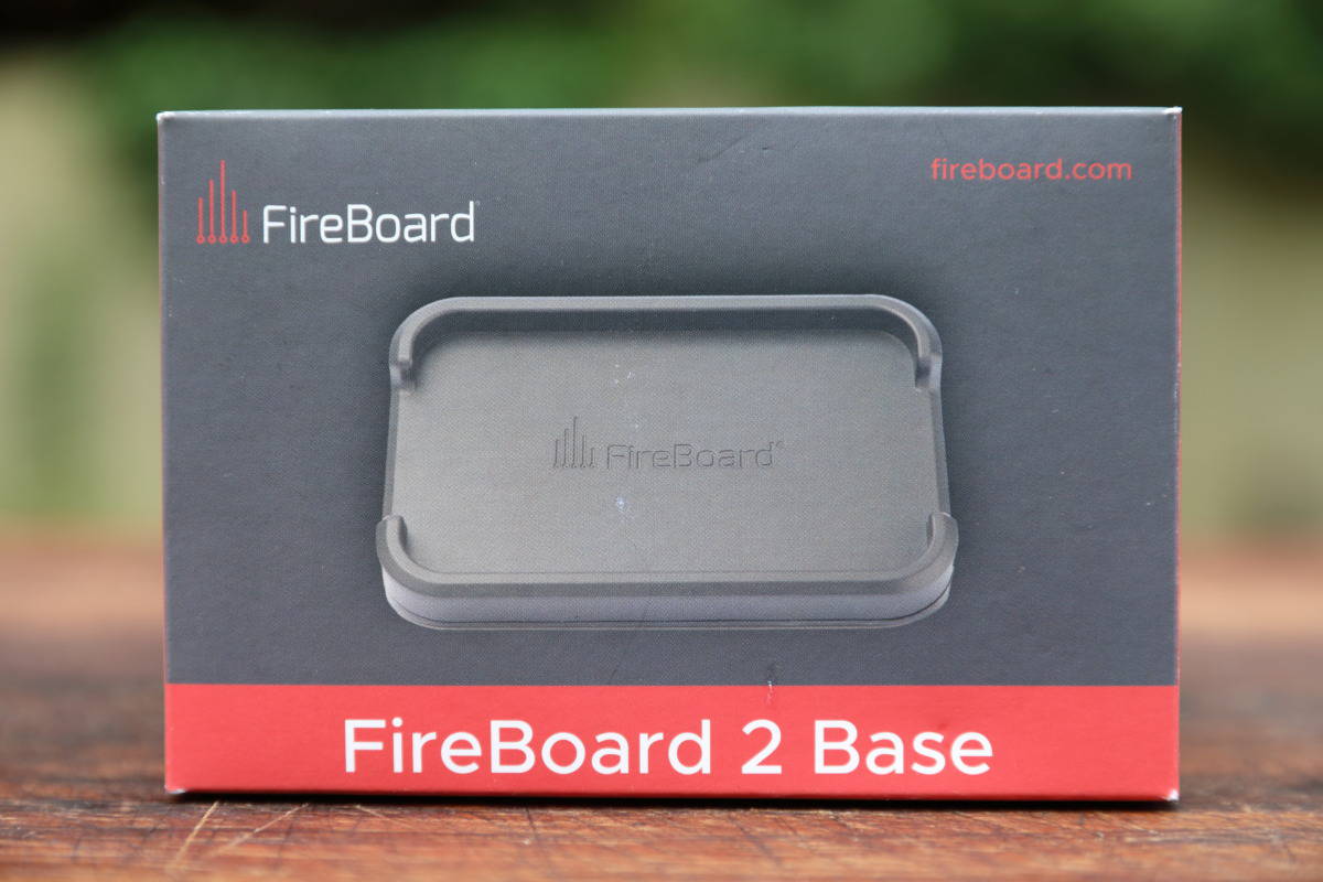 FireBoard 2 base box standing upright on table.