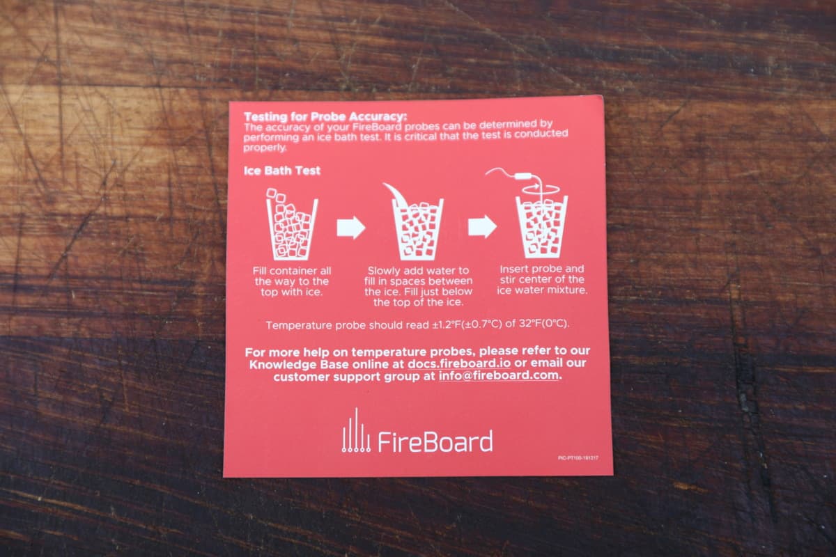 FireBoard 2 drive probe accuracy testing instructi.