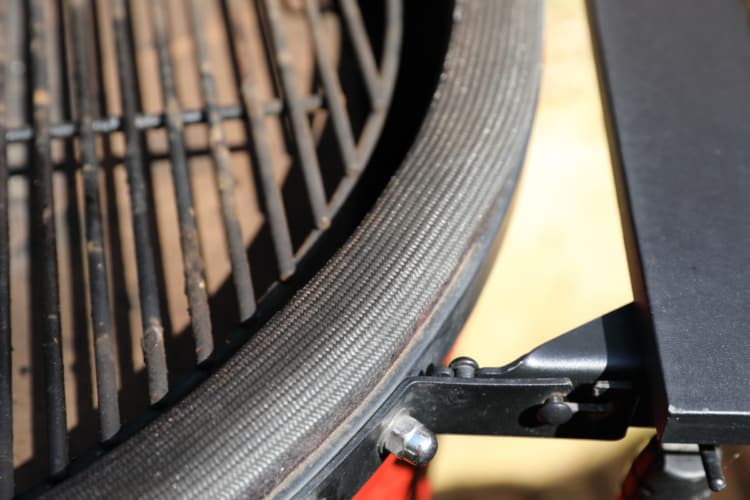 Close up of fiberglass gaskets on the KJ Big Joe III