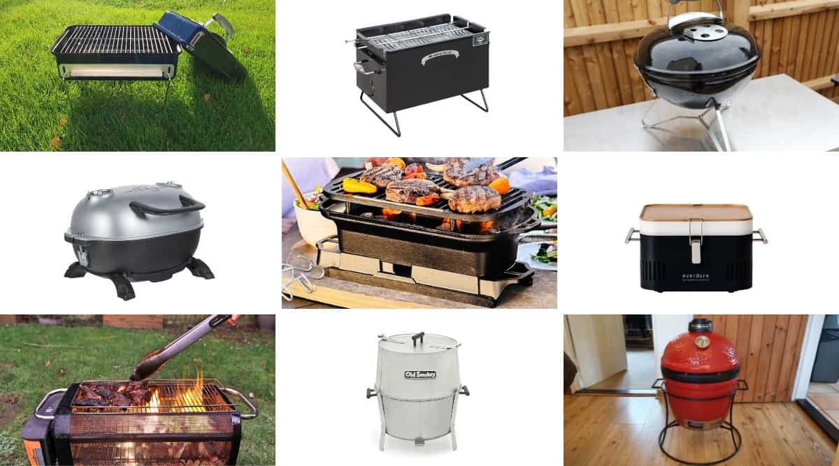  Barbecue Grill Portable BBQ Charcoal Grill Smoker Grill for  Outdoor Cooking Camping Hiking Picnics Backpacking : Patio, Lawn & Garden