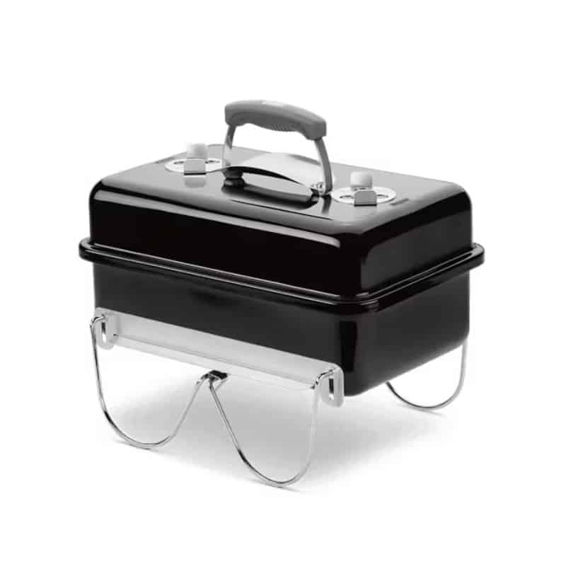 Weber Go-Anywhere charcoal grill isolated on white.